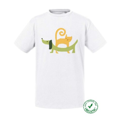 T-shirt Criança Cão e Gato